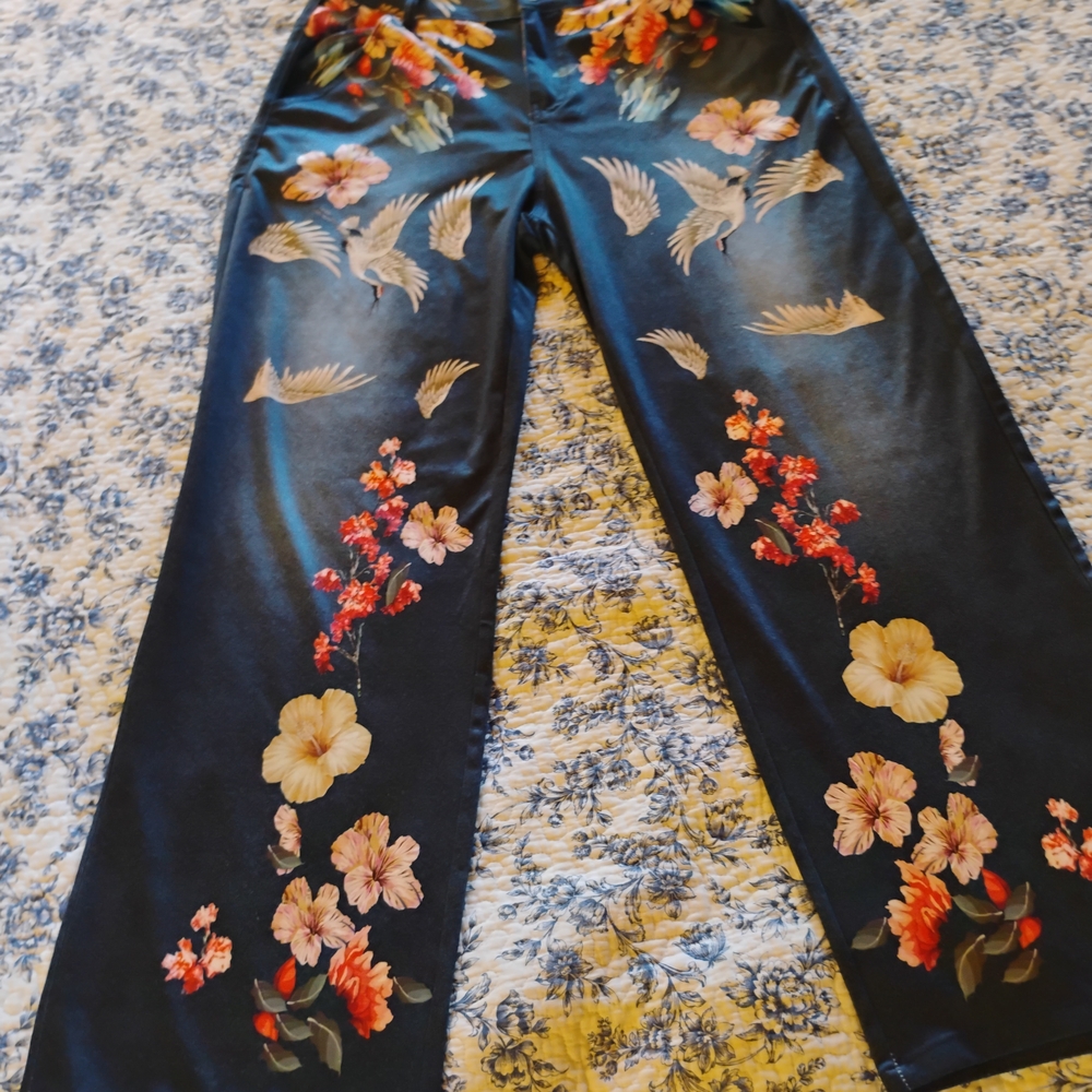 Floral Straight Leg Women's Pants
